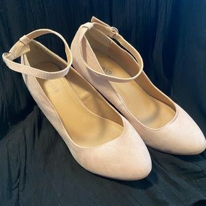 Torrid Blush faux suede heels